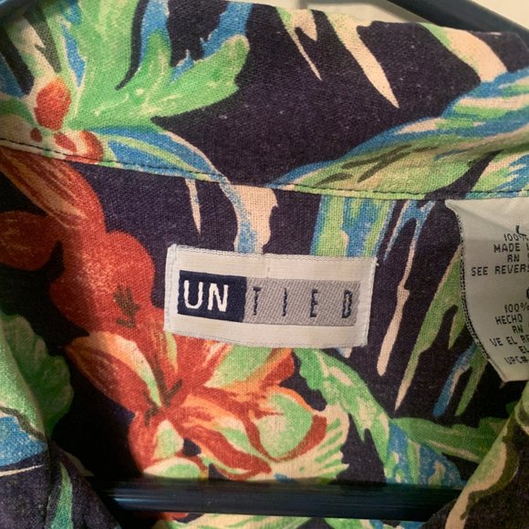 Vintage Untied Tropical Island Hawaiian Mens L EUC - Picture 5 of 6